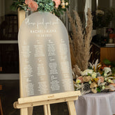 Arched Frosted Acrylic Seating Chart